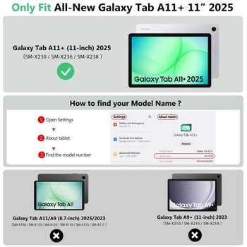 Priehľadný kryt TiMOVO pre Samsung Galaxy Tab A11+/A11 Plus 11 palcov 2025 Galaxy Tab A11+ 11 2025