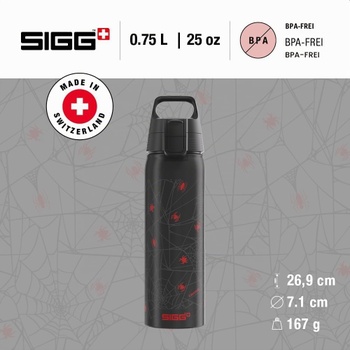 Fľaša na pitie Sigg čierna, hliníková