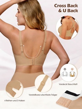 Dámska push-up podprsenka As Fairy Jelly, bez kostíc, pohodlná bezšvová braletka, veľkosť 85C,