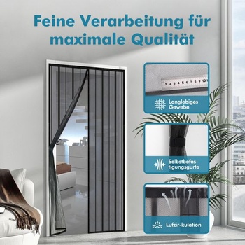 Sekey magnetická síť proti hmyzu na balkonové dveře (není třeba vrtat), závěs na posuvné dveře, síť