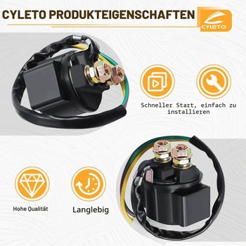 Štartovacie relé, solenoidový spínač pre štvortaktný motor GY6 50 ccm 150 ccm 200 ccm 250 ccm
