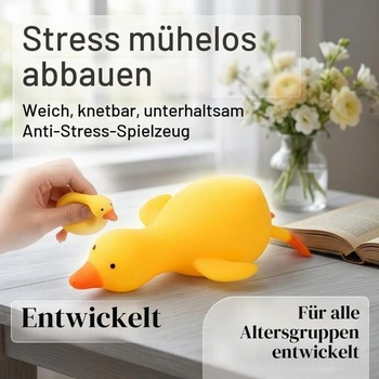 Antistresové mačkací hračky Kachničky ve žluté barvě, měkké mačkací hračky s krabičkou, měkké