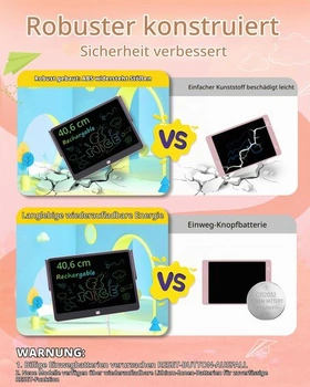 LCD psací tablet pro děti, 16palcový barevný kreslicí tablet, vzdělávací kreslicí prkno pro