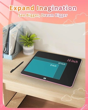 LCD psací tablet pro děti, 16palcový barevný kreslicí tablet, vzdělávací kreslicí prkno pro