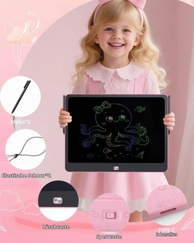 LCD psací tablet pro děti, 16palcový barevný kreslicí tablet, vzdělávací kreslicí prkno pro
