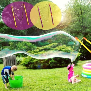 Sada obrích bublín, Výrobník bublín pre deti, 55cm XXL bublinkový prútik, Obrí bublinový kruh,