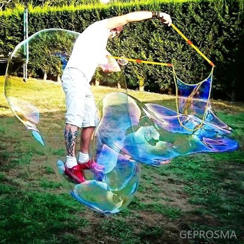 Sada obrích bublín, Výrobník bublín pre deti, 55cm XXL bublinkový prútik, Obrí bublinový kruh,