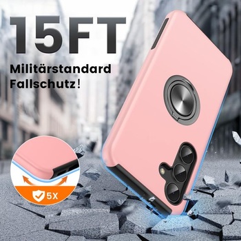 Puzdro Doeshine pre Samsung Galaxy S25 FE so stojanom, ružové