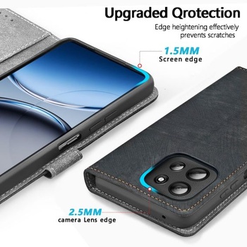 Kožený kryt na telefón pre Honor 600 Pre 5G/ Honor 600 5G, peňaženka s RFID ochranou, magnetické