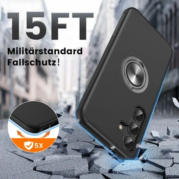 Pouzdro Doeshine pro Samsung Galaxy S25 FE se stojánkem, černé Samsung Galaxy S25 FE černé