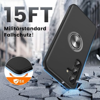 Puzdro Doeshine pre Samsung Galaxy S25 FE so stojanom, čierne Samsung Galaxy S25 FE čierne