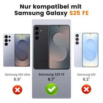 Pouzdro Doeshine pro Samsung Galaxy S25 FE se stojánkem, černé Samsung Galaxy S25 FE černé