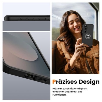 Puzdro Doeshine pre Samsung Galaxy S25 FE so stojanom, čierne Samsung Galaxy S25 FE čierne