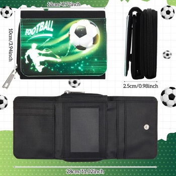 Detská peňaženka Xuniea pre dievčatá a chlapcov, dúhový futbalový motív