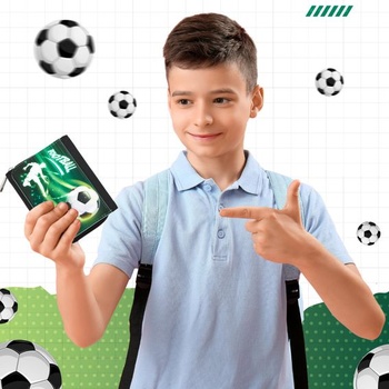 Detská peňaženka Xuniea pre dievčatá a chlapcov, dúhový futbalový motív