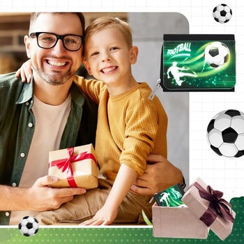 Detská peňaženka Xuniea pre dievčatá a chlapcov, dúhový futbalový motív
