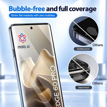 [2+2 balení] Ochranná fólie na displej pro Motorola Edge 60 Pro, 2x tvrzené sklo 9H a 2x ochrana