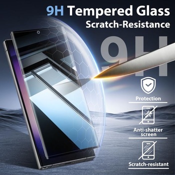 [2+2 balení] Ochranná fólie na displej pro Samsung Galaxy S23 Ultra, s krytem objektivu