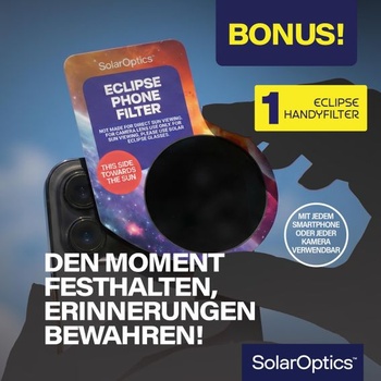 Brýle Eclipse s filtrem pro smartphone – certifikace ISO 12312-2 a CE a UKCA, Bezpečné pozorování