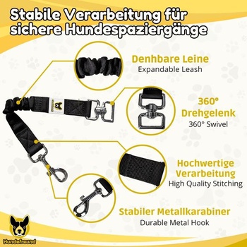 Tlmič nárazov Dog Lover - predĺženie 30 cm - predĺženie vodidla s tlmením napätia, čierne