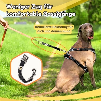 Tlmič nárazov Dog Lover - predĺženie 30 cm - predĺženie vodidla s tlmením napätia, čierne