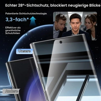 Sada 2+2 tvrzených skleněných ochranných fólií na displej pro Samsung Galaxy S23 Ultra [bez skla],