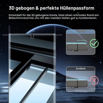 Sada 2+2 tvrdených sklenených ochranných fólií na displej pre Samsung Galaxy S23 Ultra [bez skla],