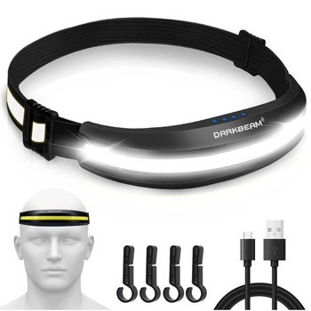 Čelovka DARKBEAM LED, COB, s červeným svetlom, dobíjacia, USB, čelovka/biele a červené svetlo - 1