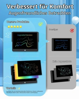 LCD psací tablet pro děti, 16palcový barevný kreslicí tablet, vzdělávací kreslicí prkno pro