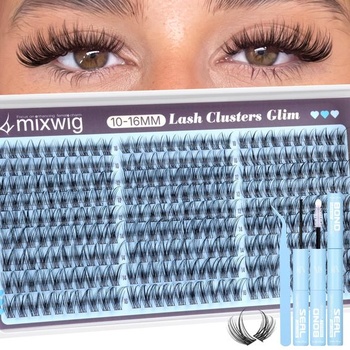Sada predlžovania prírodných rias Wispy Wimpern Extensions 10-16MM Sada zhlukov rias Natürliche zhluky
