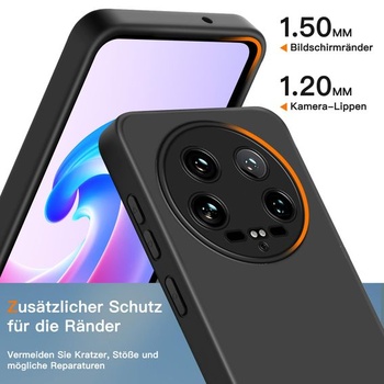 Puzdro na telefón pre Xiaomi 14 Ultra, nárazuvzdorné, odolné proti poškriabaniu, ľahké, čierne.