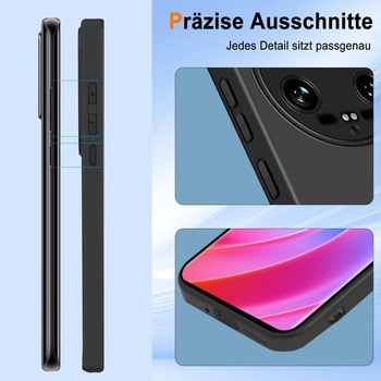 Puzdro na telefón pre Xiaomi 14 Ultra, nárazuvzdorné, odolné proti poškriabaniu, ľahké, čierne.