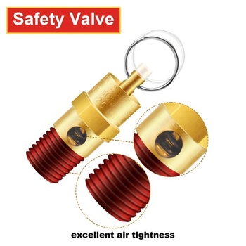 2 kusy 1/4 palcového vnějšího závitu 125 PSI NPT přetlakového ventilu vzduchového kompresoru