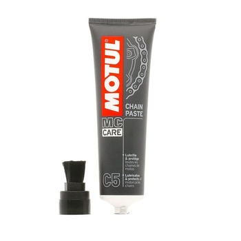 Reťazový mazací prostriedok Motul pre cestné motocykle, tuba so štetčekovým aplikátorom, biela
