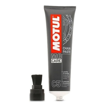 Reťazový mazací prostriedok Motul pre cestné motocykle, tuba so štetčekovým aplikátorom, biela