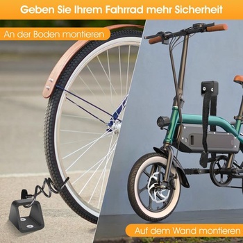 Nástenná kotva pre bicykle z ocele s hrúbkou 5 mm, poistka proti krádeži bicyklov 1