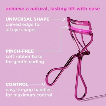 Real Techniques Miracle Eyelash Curler, jemný nástroj pro zvedání řas, s řasenkou pro větší objem,