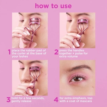 Real Techniques Miracle Eyelash Curler, jemný nástroj pro zvedání řas, s řasenkou pro větší objem,