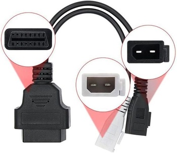 Adaptérový kábel OBD2 na 2x2 piny – kompatibilný s Audi, Seat, Škoda, VW – diagnostický