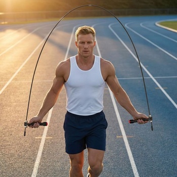 Švihadlo pre dospelých fitness pre ženy, mužov a deti, 3metrové lano s nastaviteľnou rýchlosťou pre