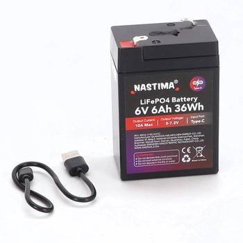 Nabíjecí baterie NASTIMA 6V 6Ah 36Wh LiFePO4