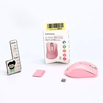 Bezdrôtová myš memzuoix 2,4 GHz, prenosná optická bezdrôtová myš 1400 DPI s mini USB prijímačom, 5