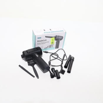 Elektrický prachomet RADCLO, na batérie, 3-stupňový kompresor so 100 000 ot./min., dobíjací USB-C s