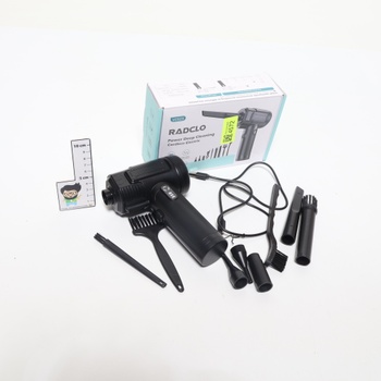 Elektrický prachomet RADCLO, na batérie, 3-stupňový kompresor so 100 000 ot./min., dobíjací USB-C s