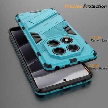 Kompatibilný s Xiaomi Redmi Note 14 Pre 4G Puzdro s ochranným stojanom [pre magnetický držiak