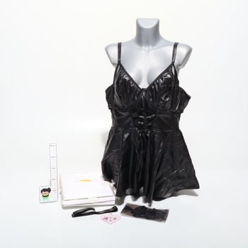 Dámska spodná bielizeň Babydoll, sexy negližé s krivkami, dámska sexy spodná bielizeň s pančucháčmi,