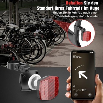 Kryt kolesa Toptrek Airtag, zadné odrazky na bicykel