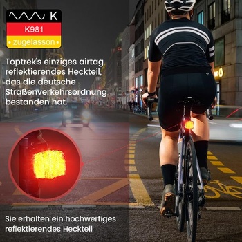 Kryt kolesa Toptrek Airtag, zadné odrazky na bicykel