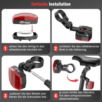 Kryt kolesa Toptrek Airtag, zadné odrazky na bicykel