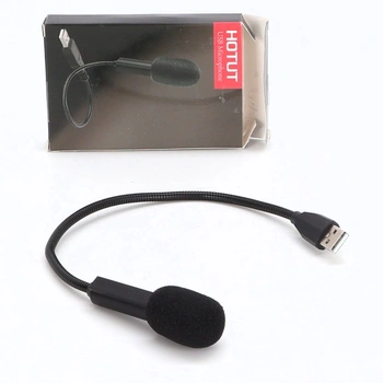 HOTUT USB mikrofón, malý PC mikrofón, mini mikrofón pre PC notebook, všesmerový mikrofón s 360 °